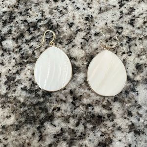Banana Republic Mother of Pearl Drop Earrings Gold